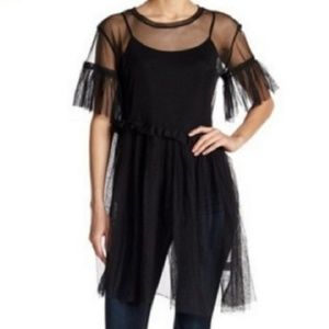 Ruffle Mesh Tunic by Abound